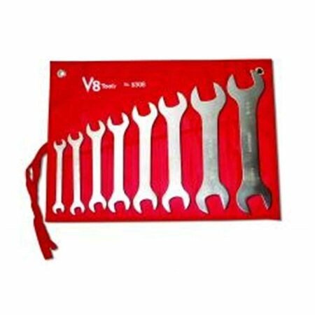 V8 TOOLS 8 Piece Super Thin Open End Wrench Set V8335490